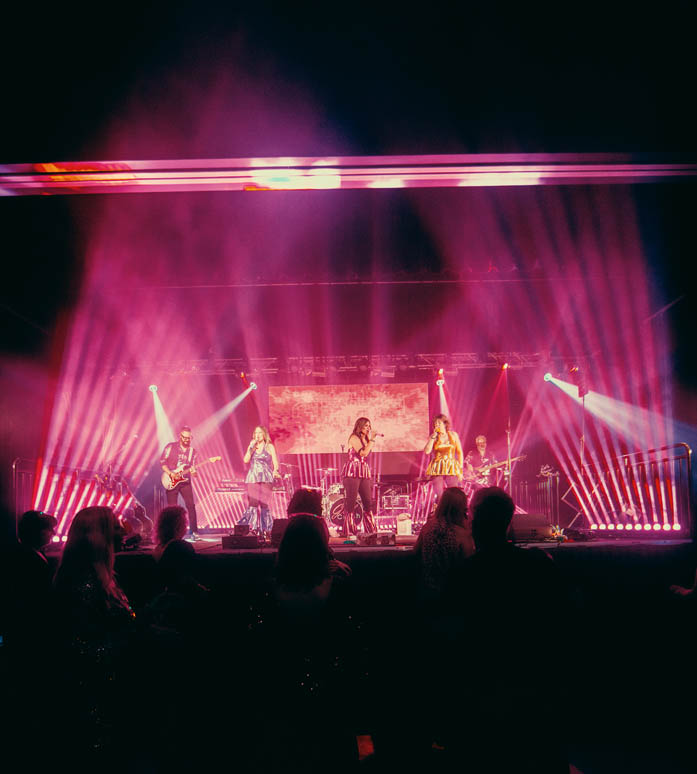 ABBA show with production lights